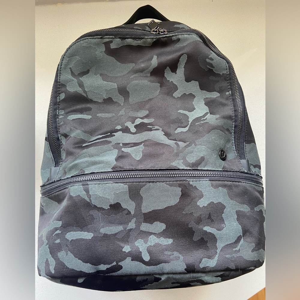 Lululemon City Adventurer black and grey camo backpack